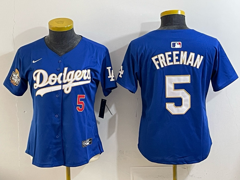 Women Los Angeles Dodgers #5 Freeman blue Nike NFL 2025 jersey 002